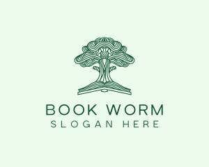 Read - Book Tree Library logo design