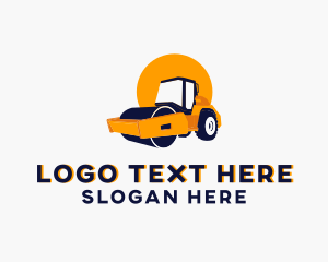 Worker - Steam Roller Equipment logo design