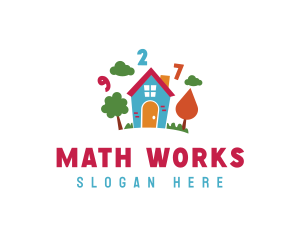 Kids Mathematics Educational logo design