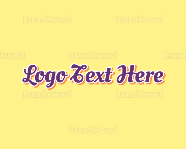 Casual Fashion Cursive Logo