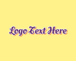 Toffee - Purple Cursive Wordmark logo design