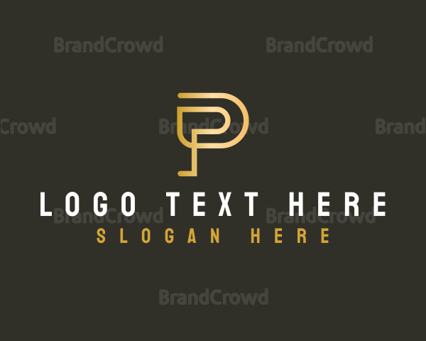 Digital Tech Marketing Letter P Logo