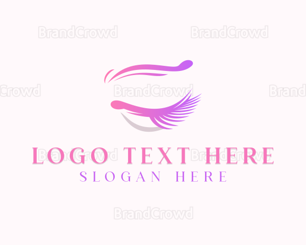 Eyelash Eyebrow Beautician Logo