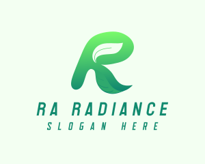 Organic Letter R logo design