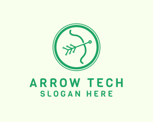 Digital Bow Arrow logo design