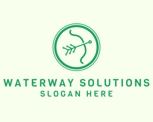 Digital Bow Arrow logo design