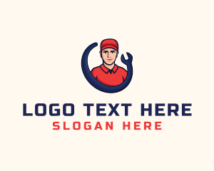 Serviceman - Mechanic Repairman Wrench logo design