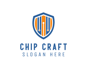 Chip - Circuit Shield Tech logo design