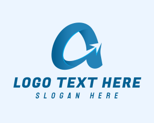 Logistic - Arrow Motion Pointer Letter A logo design