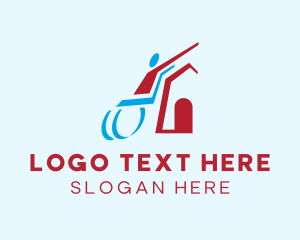 Health - Wheelchair Shelter House logo design