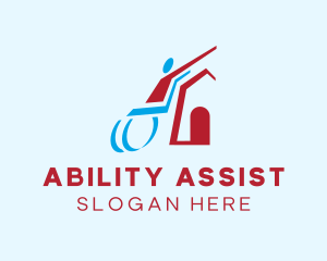 Wheelchair Shelter House logo design