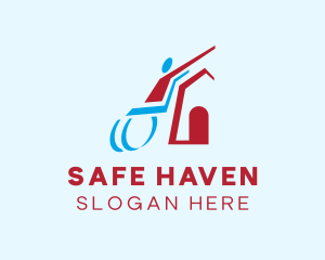 Shelter - Wheelchair Shelter House logo design
