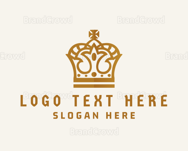 Gold Monarchy Crown Logo