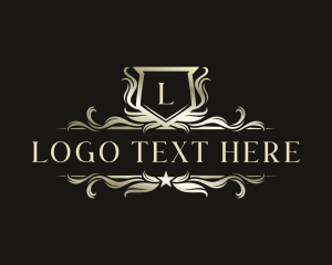 Regal - Floral Crest Ornamental logo design