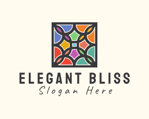 Basilica - Stained Glass Art Square logo design