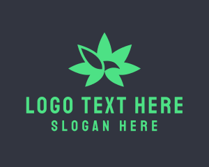 Bird - Organic Leaf Bird logo design