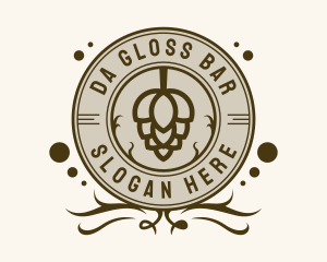 Beer Hops Bar Badge logo design