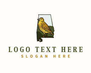 Southern Longleaf Pine - Yellowhammer Bird Alabama logo design