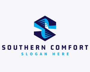 Courier Delivery Letter S logo design