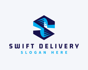 Courier Delivery Letter S logo design