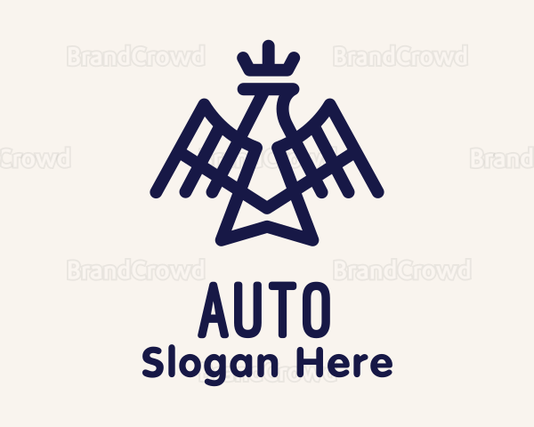 Blue Royal Eagle Monoline Logo