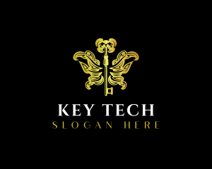 Luxury Wing Key logo design