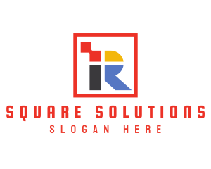 Square - Colorful Square R logo design