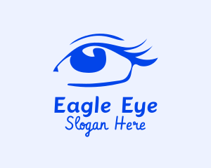 Blue Cosmetic Eyelashes  logo design