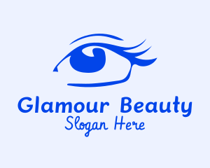Cosmetic - Blue Cosmetic Eyelashes logo design