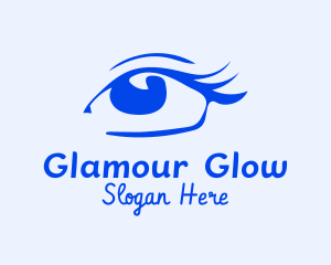 Cosmetic - Blue Cosmetic Eyelashes logo design