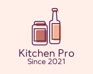 Kitchen Condiments Bottle logo design