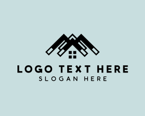 Leasing - Roof Builder Construction logo design