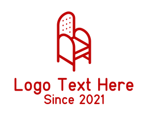 Chair - Minimalist Cushion Armchair logo design