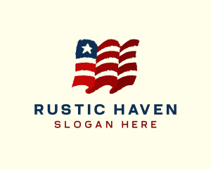 Country - American Country Flag logo design