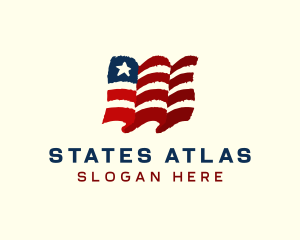 American Country Flag logo design