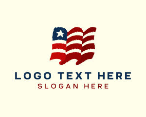 Democratic - American Country Flag logo design