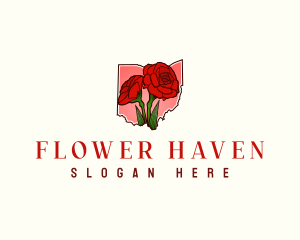 Ohio Carnation Flower logo design