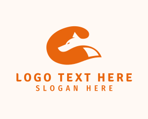 Veterinarian - Orange Fox Letter C logo design