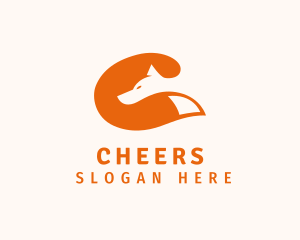 Orange Fox Letter C logo design
