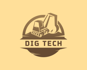 Excavator Digging Machine  logo design
