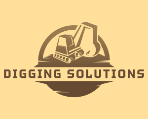 Excavator Digging Machine  logo design