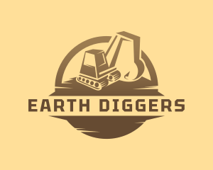 Digging - Excavator Digging Machine logo design