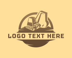 Construction - Excavator Digging Machine logo design