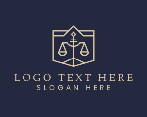 Judge - Legal Lawyer Scale logo design