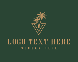 Coast - Palm Tree Resort logo design