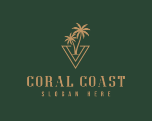 Palm Tree Resort logo design