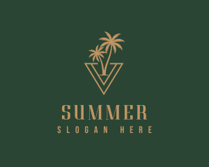 Palm Tree Resort logo design