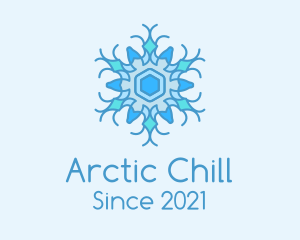 Frozen - Blue Frozen Snowflake logo design
