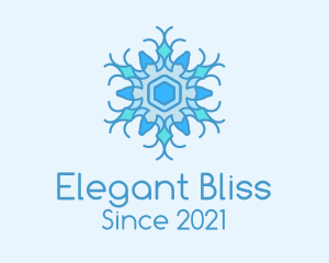 Cooler - Blue Frozen Snowflake logo design