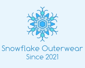 Blue Frozen Snowflake logo design